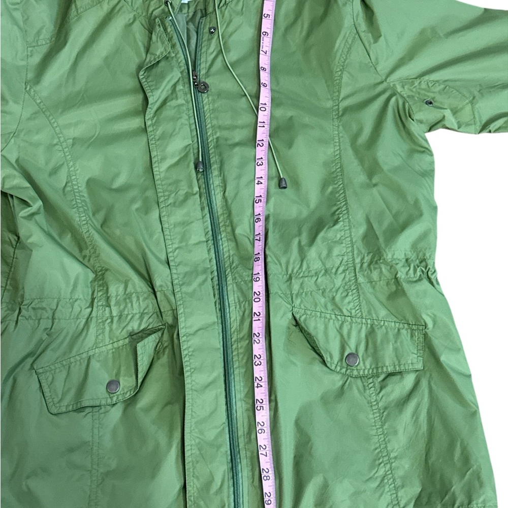 Bold Spirit Green Lightweight Raincoat Utility Anorak Jacket Hooded Women's XL - Picture 7 of 9